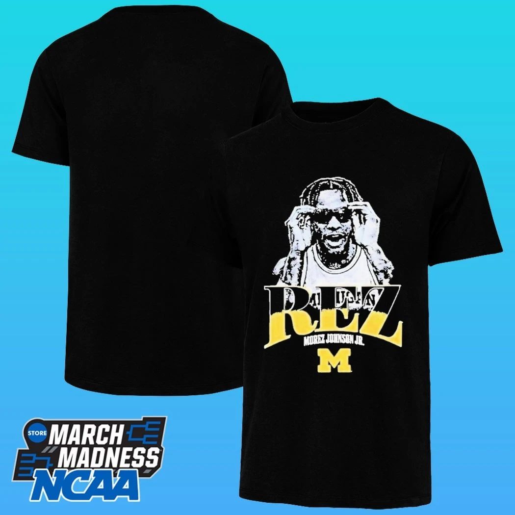 Morez Johnson Rez Michigan Wolverines Basketball Graphic Shirt