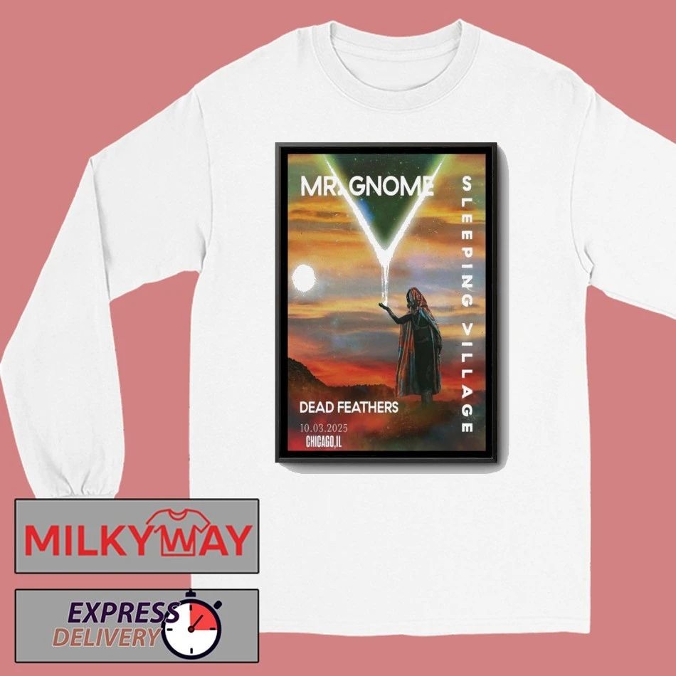 Mr Gnome Sleeping Village Illinois Poster shirt