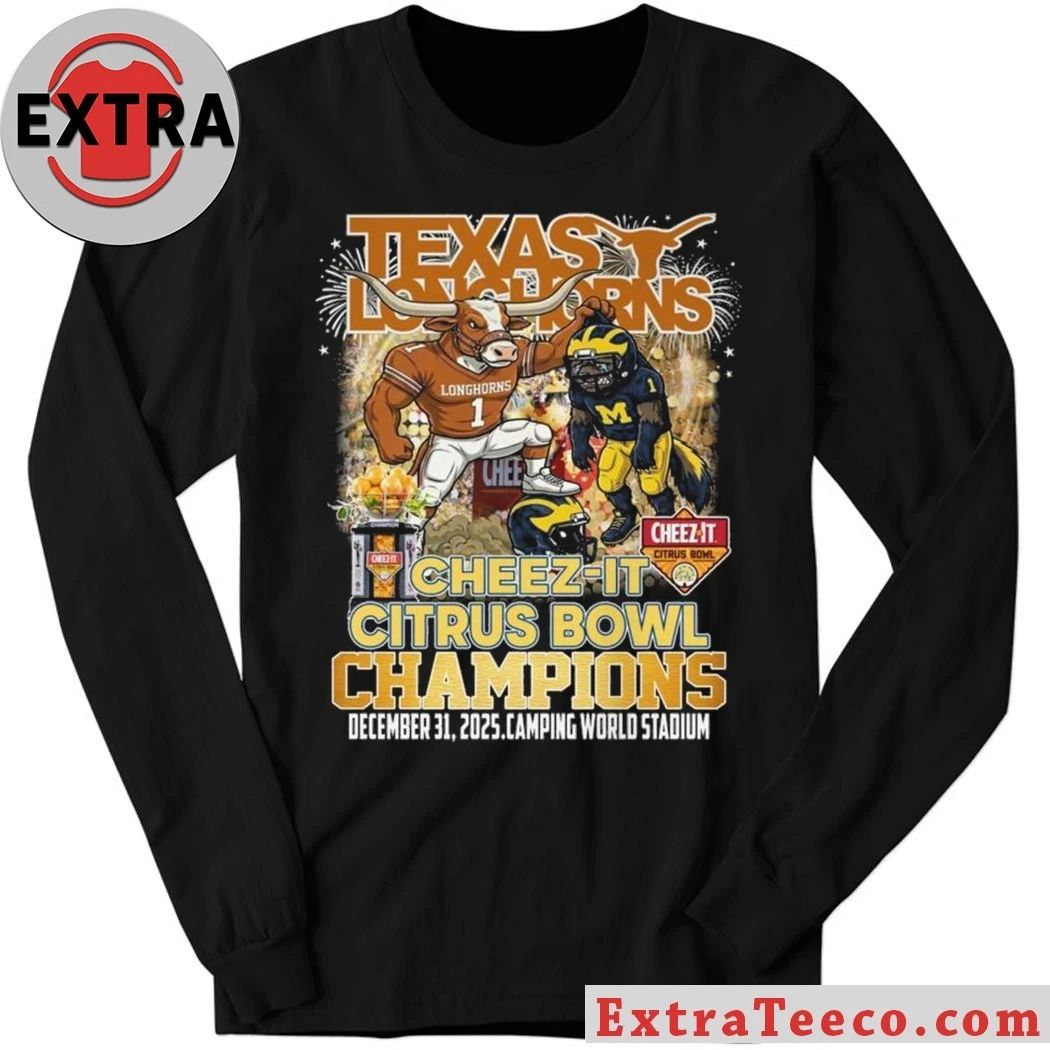 Original Celebrating the Texas Longhorns’ victory over Michigan in the 2025 Cheez-It Citrus Bowl at Camping World Stadium, Orlando, Florida, December 31, 2025 Shirt