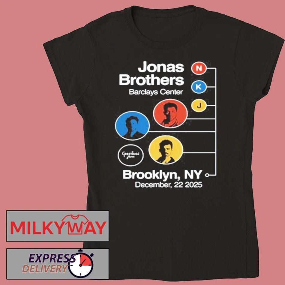 Jonas Brothers Black Shirt Dec 22 2025 Brooklyn, NY shirt