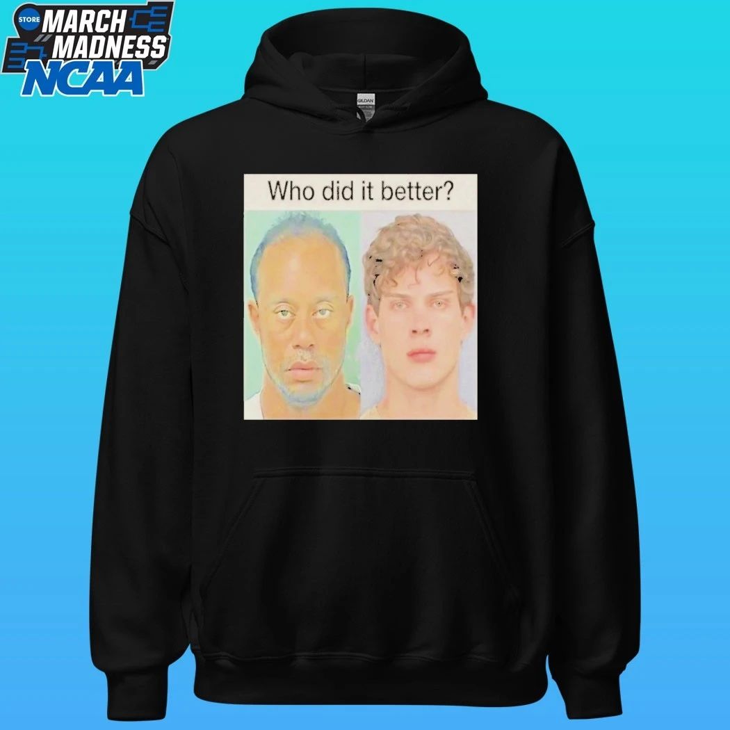 Tiger Woods And Clavicular Mugshot Who Did It Better Photo Shirt