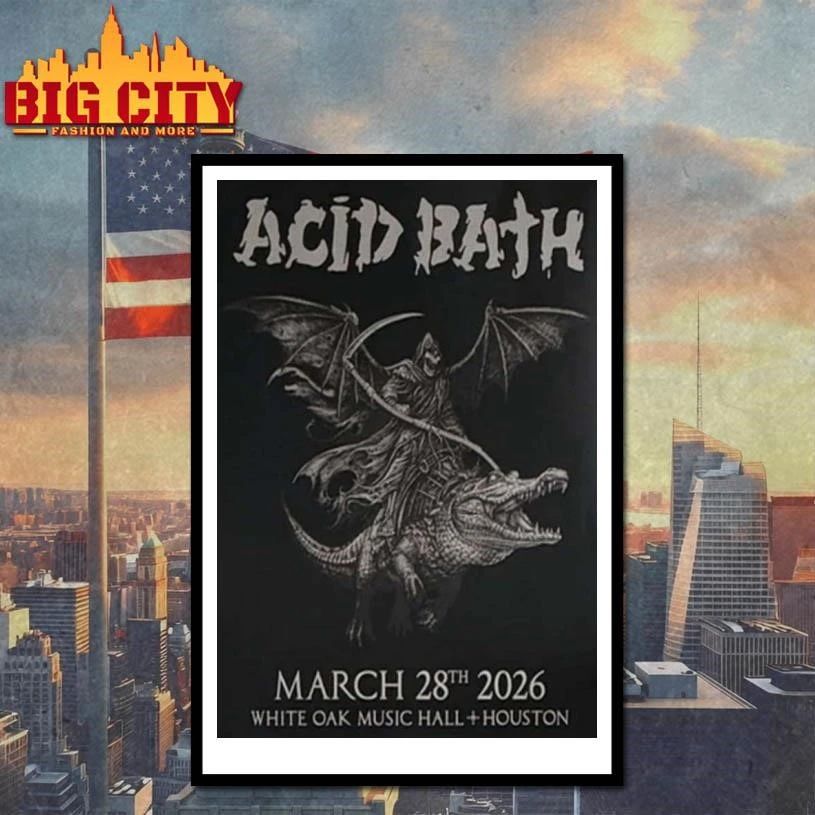 Acid Bath 28.3.2026 White Oak Music Hall Signed Poster Shirt