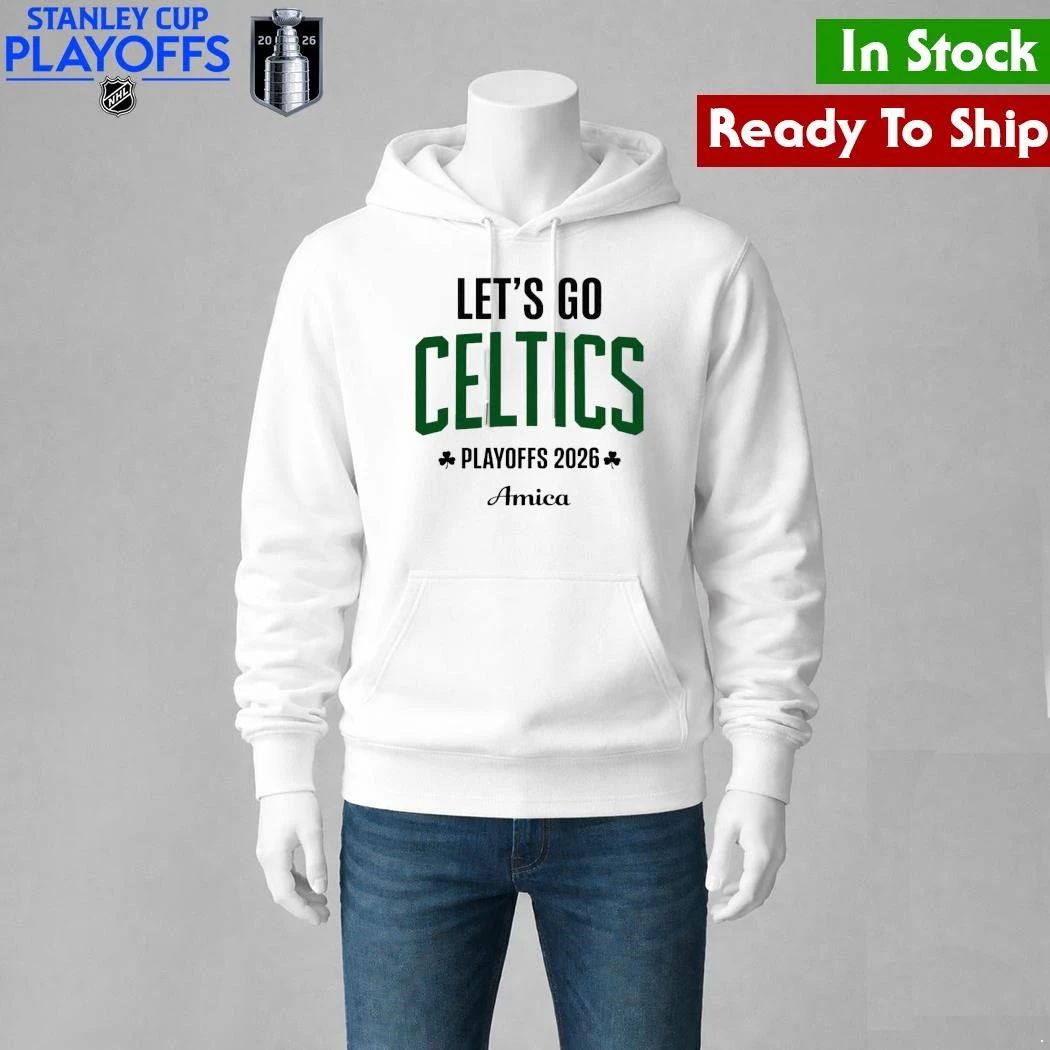 Boston Celtics Let’s Go Celtics Basketball Playoffs 2026 Amica Shirt