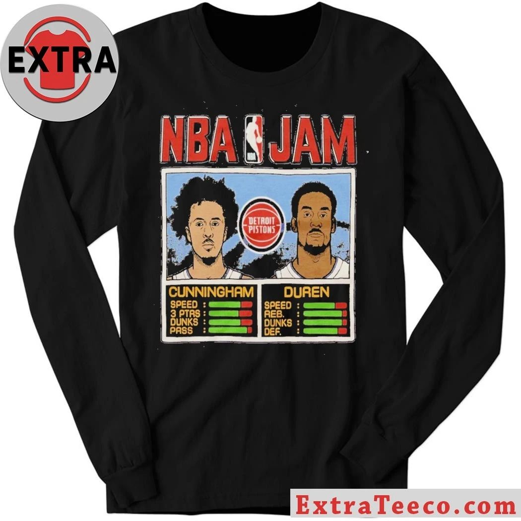 NBA Jam Pistons Cunningham And Duren Shirt