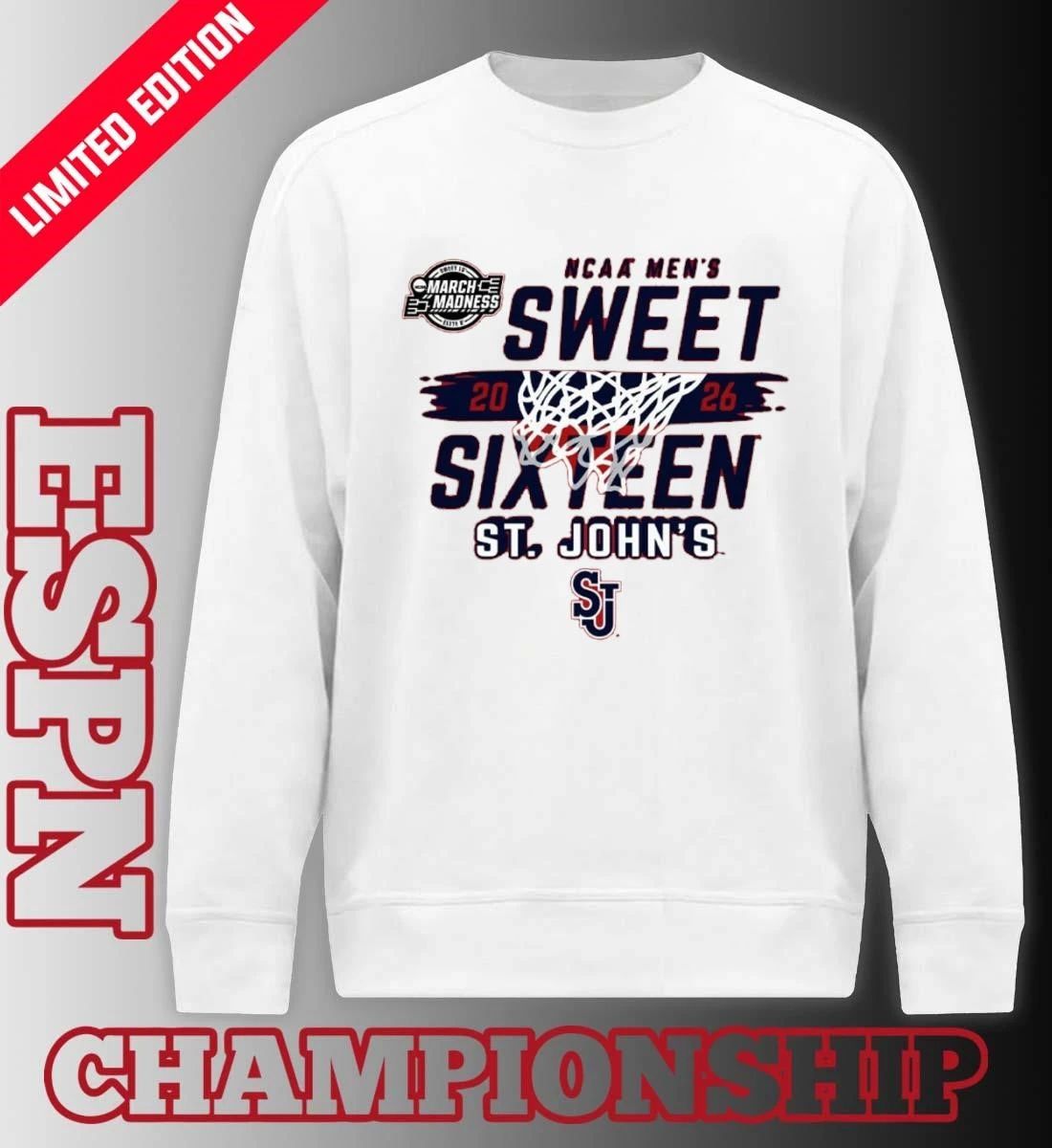 St. John’s University Men’s Basketball 2026 Sweet 16 Bound Shirt