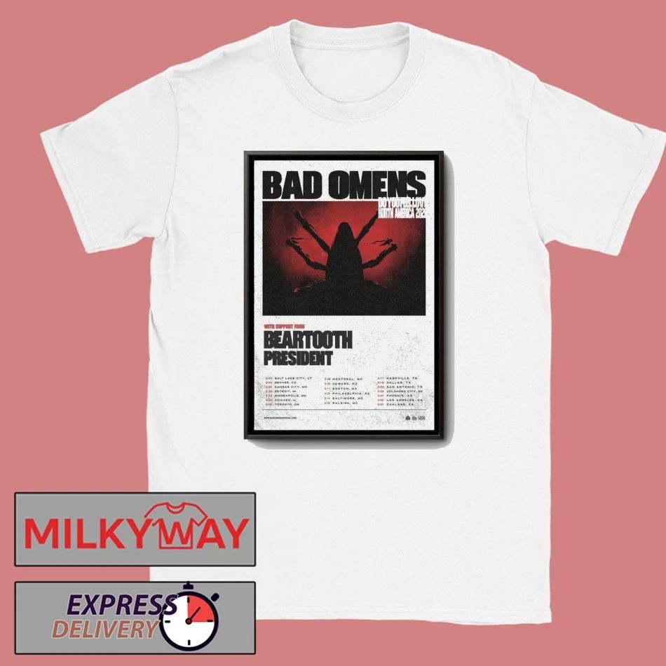 Bad Omens North America New Tour 2026 Poster shirt