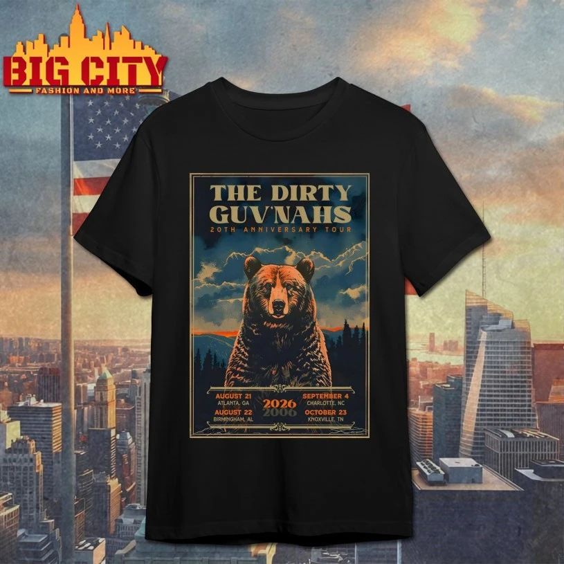 The Dirty Guv’nahs 20th Anniversary 2026 Shows Poster T-shirt