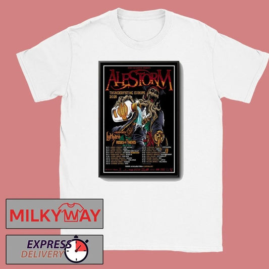Alestorm Thunderfisting Europe 2025 Tour Poster shirt