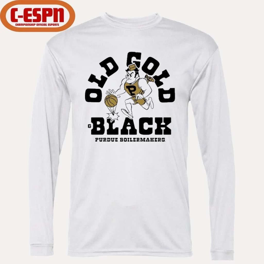 Purdue Boilermakers Basketball Old Gold and Black mascot shirt