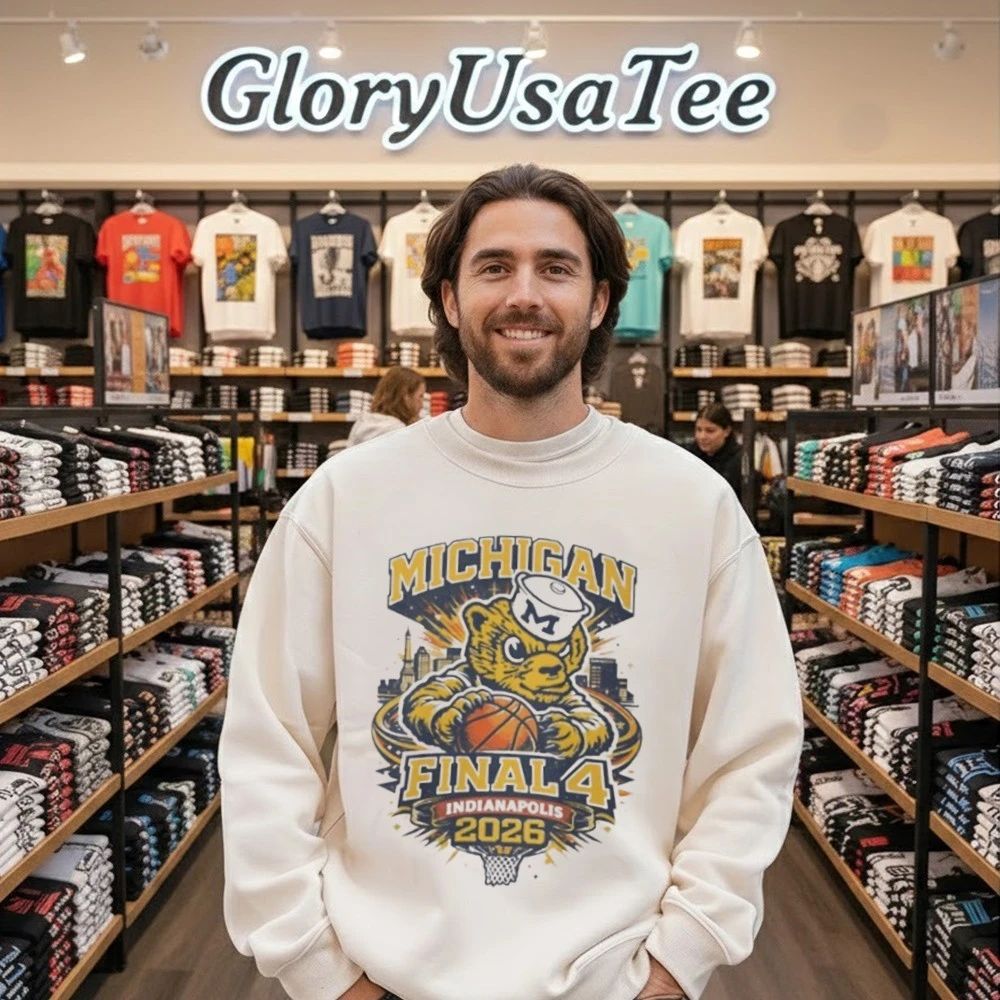 Michigan Wolverines 2026 Final Four Retro Vintage Mascot Shirt