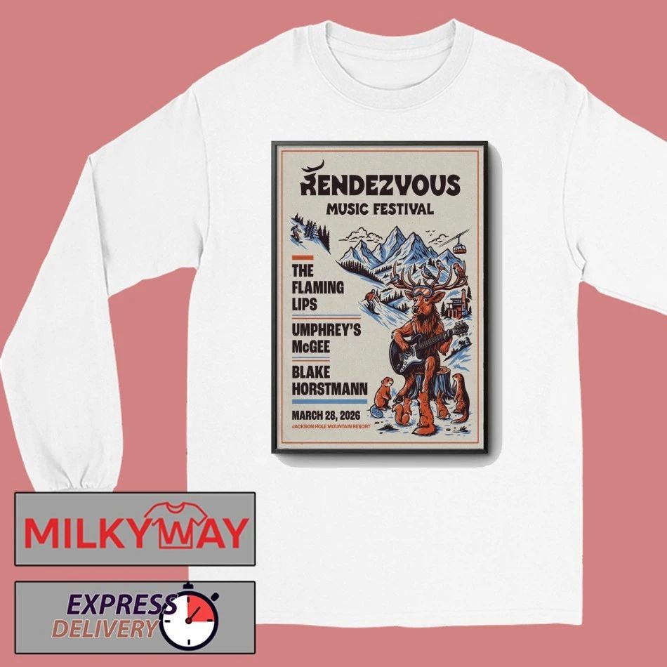 Rendezvous Music Festival March 28 2026 In Teton Village WY Poster shirt