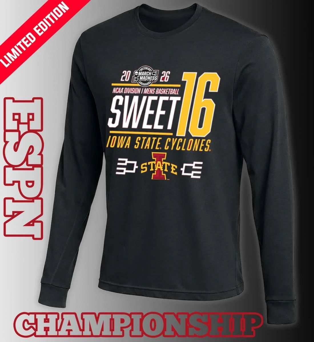 Iowa State Cyclones NCAA Men’s Basketball Sweet 16 Shirt
