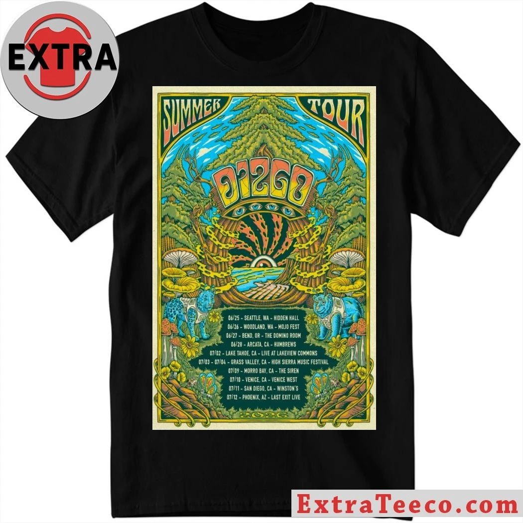 Original Dizgo Summer Tour 2026 Poster Shirt