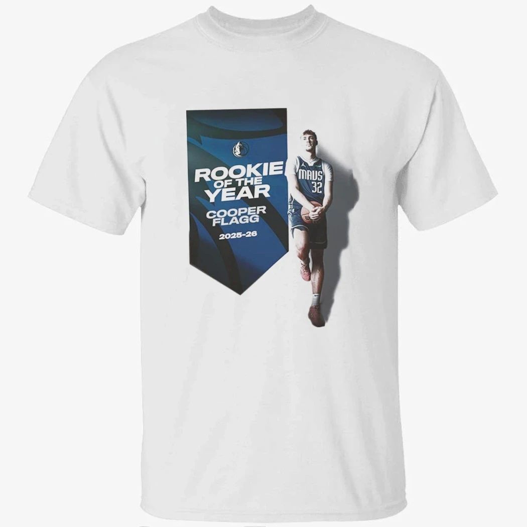 Cooper Flagg Rookie Of The Year NBA 2026 Dallas Mavericks Shirt