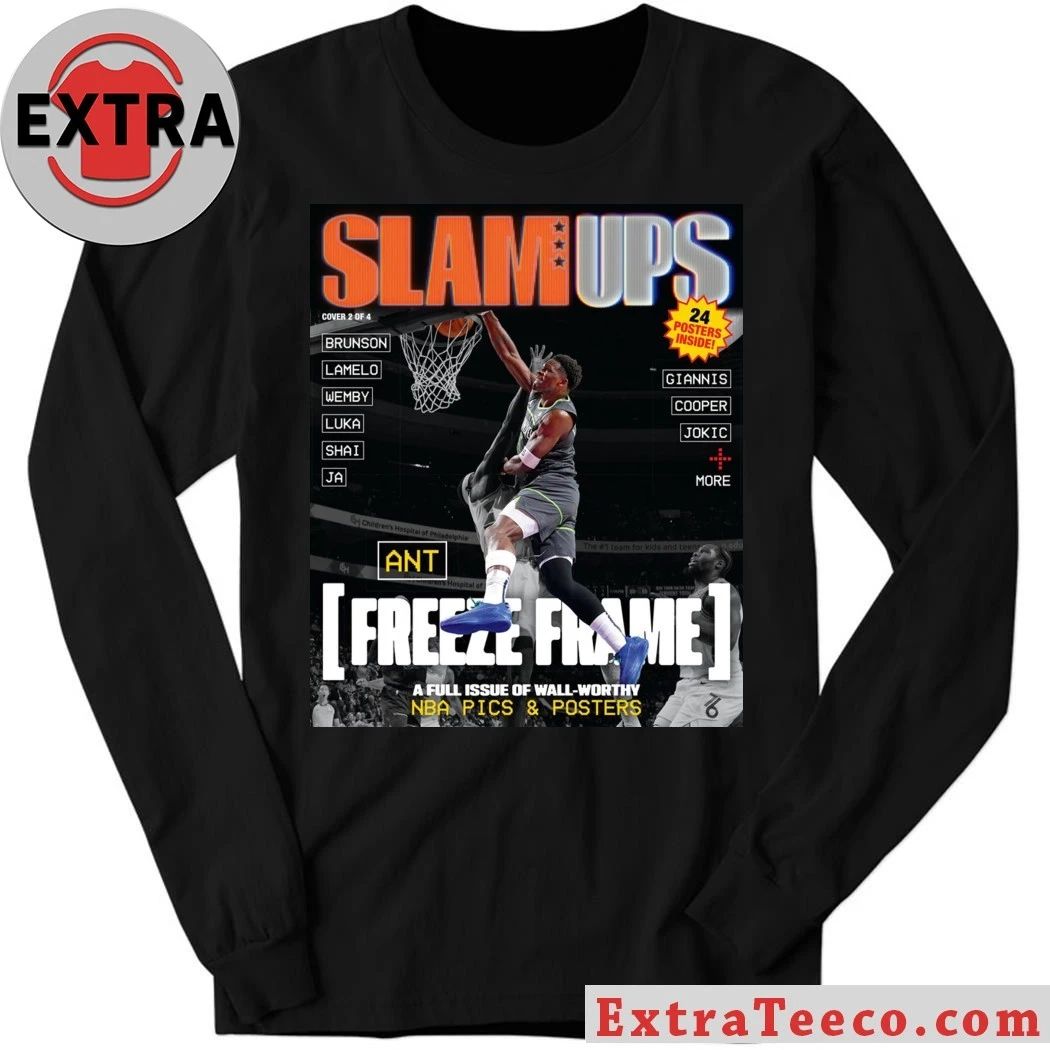 Original NBA SLAMs Anthony Edwards of the Minnesota Timberwolves is attempting a dunk. T-Shirt