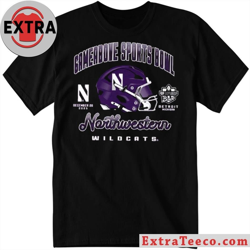 Northwestern Wildcats 2025 GameAbove Sports Bowl GameAbove Sports Bowl December 26, 2025 Ford Field in Detroit, Michigan, USA Shirt