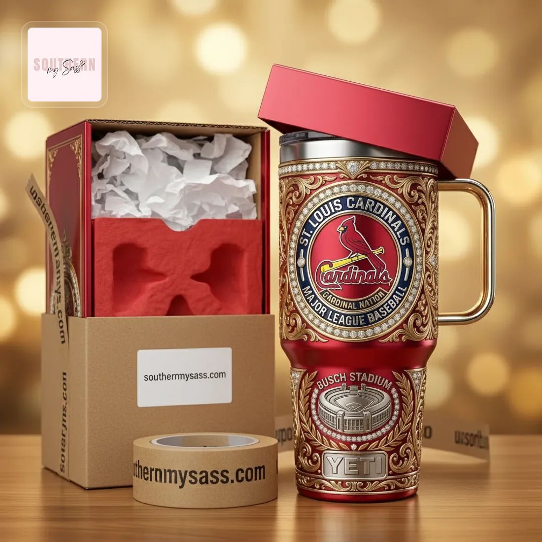 St. Louis Cardinals Busch Stadium Luxury YETI 40 oz Tumbler