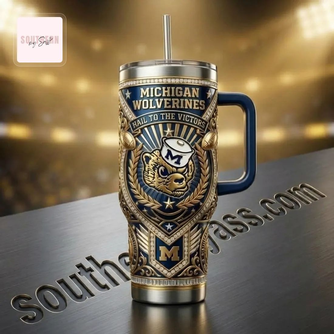 Michigan Wolverines “Hail to the Victors” Premium Tumbler