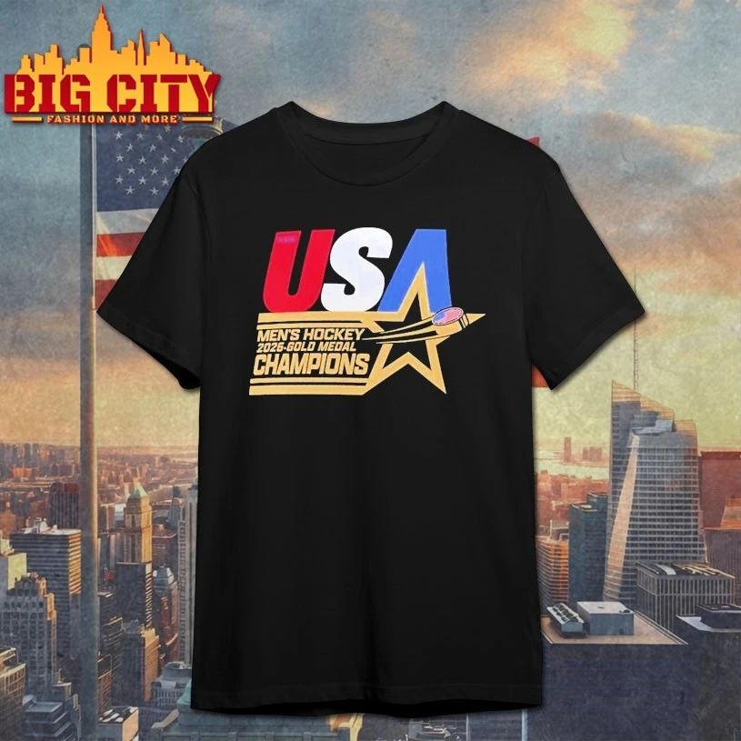 US Hockey 2026 Winter Olympics Gold Medal Winner Stars T-shirt