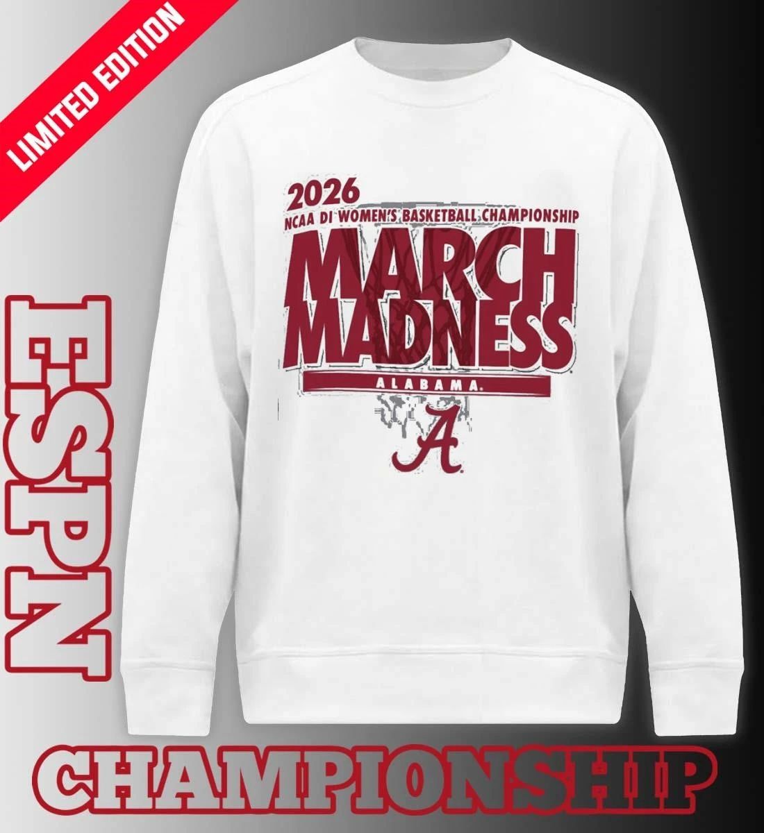 Alabama Women’s Basketball Single Team 2026 NCAA March Madness Shirt