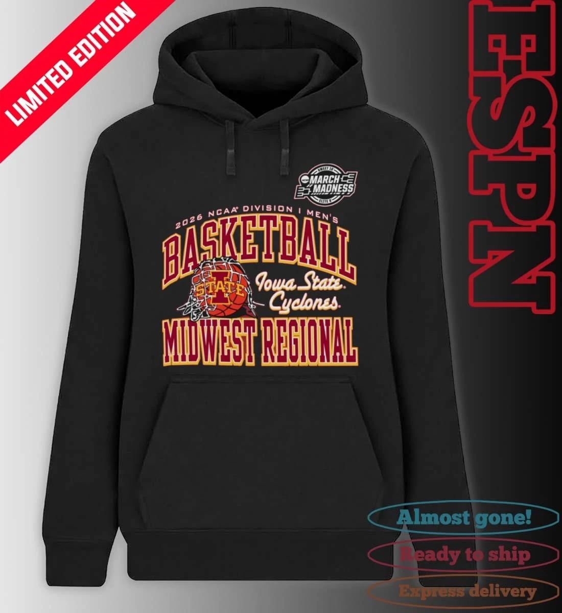 Iowa State Cyclones 2026 NCAA DI Men’s Basketball Sweet 16 – Midwest Regional T-Shirt