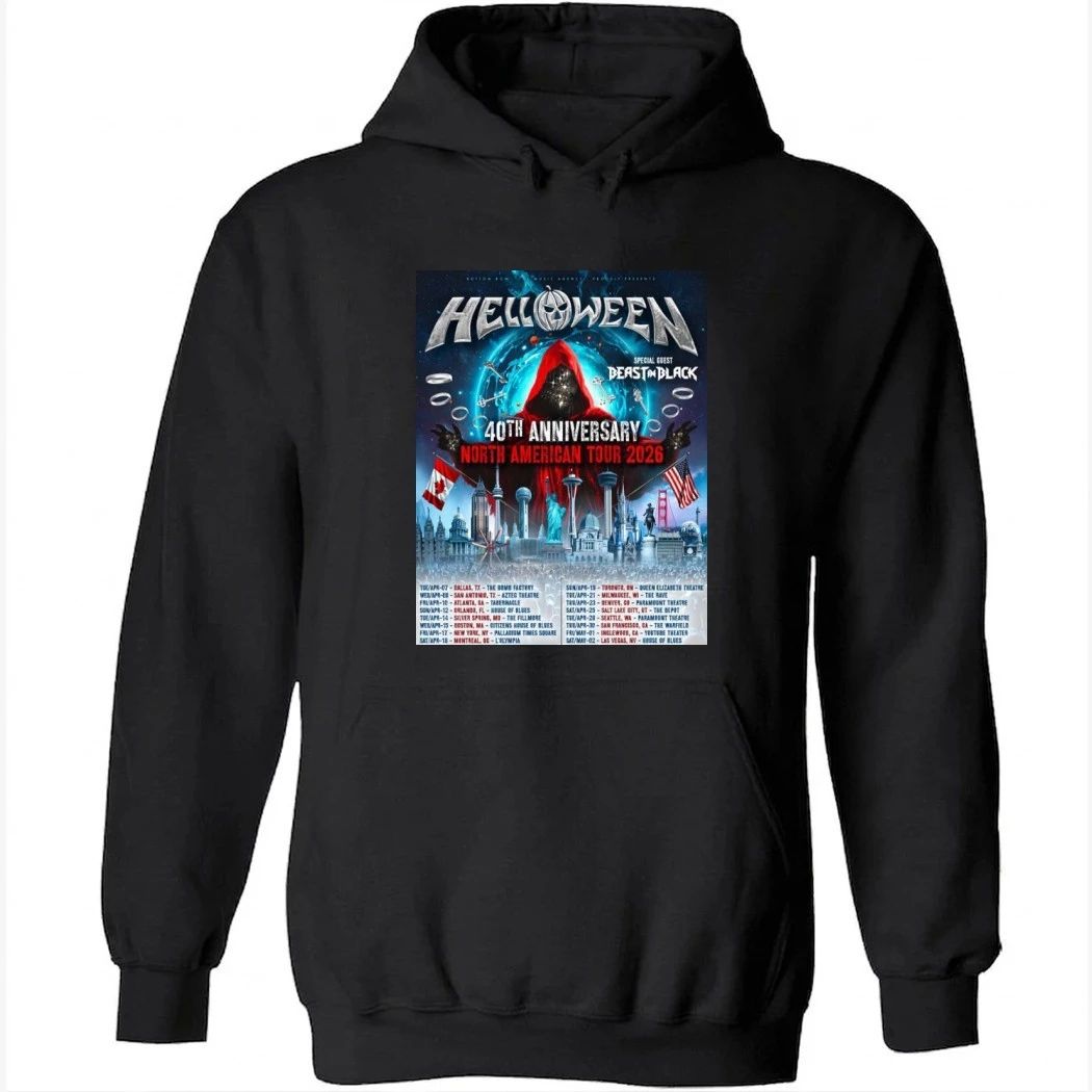 Helloween 40th Anniversary North American Tour 2026 Schedule Tour Dates Shirt