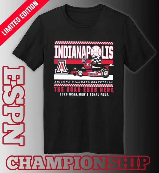 Arizona Men’s Basketball 2026 NCAA Final Four On The Road Again T-Shirt