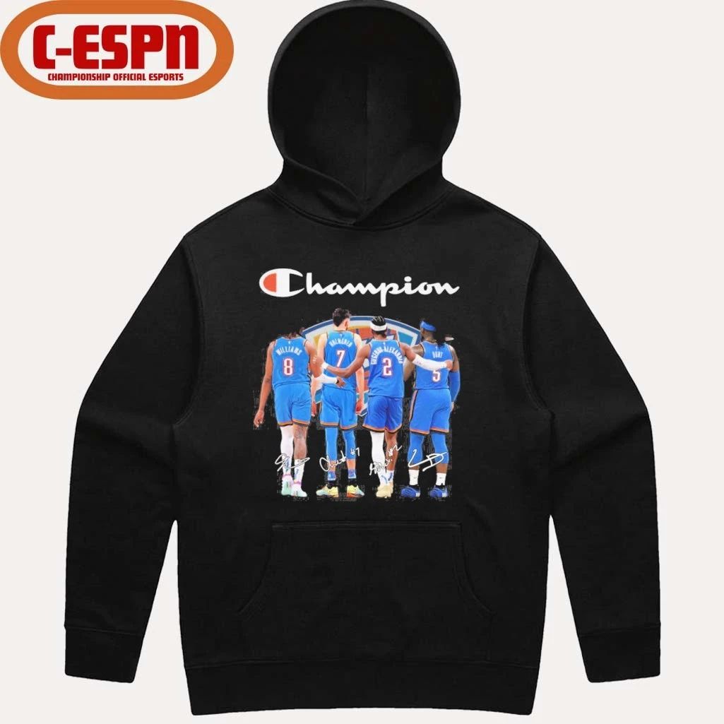 Champion OKC Thunder Williams, Holmgren, Gilgeous-Alexander And Dort Shirt