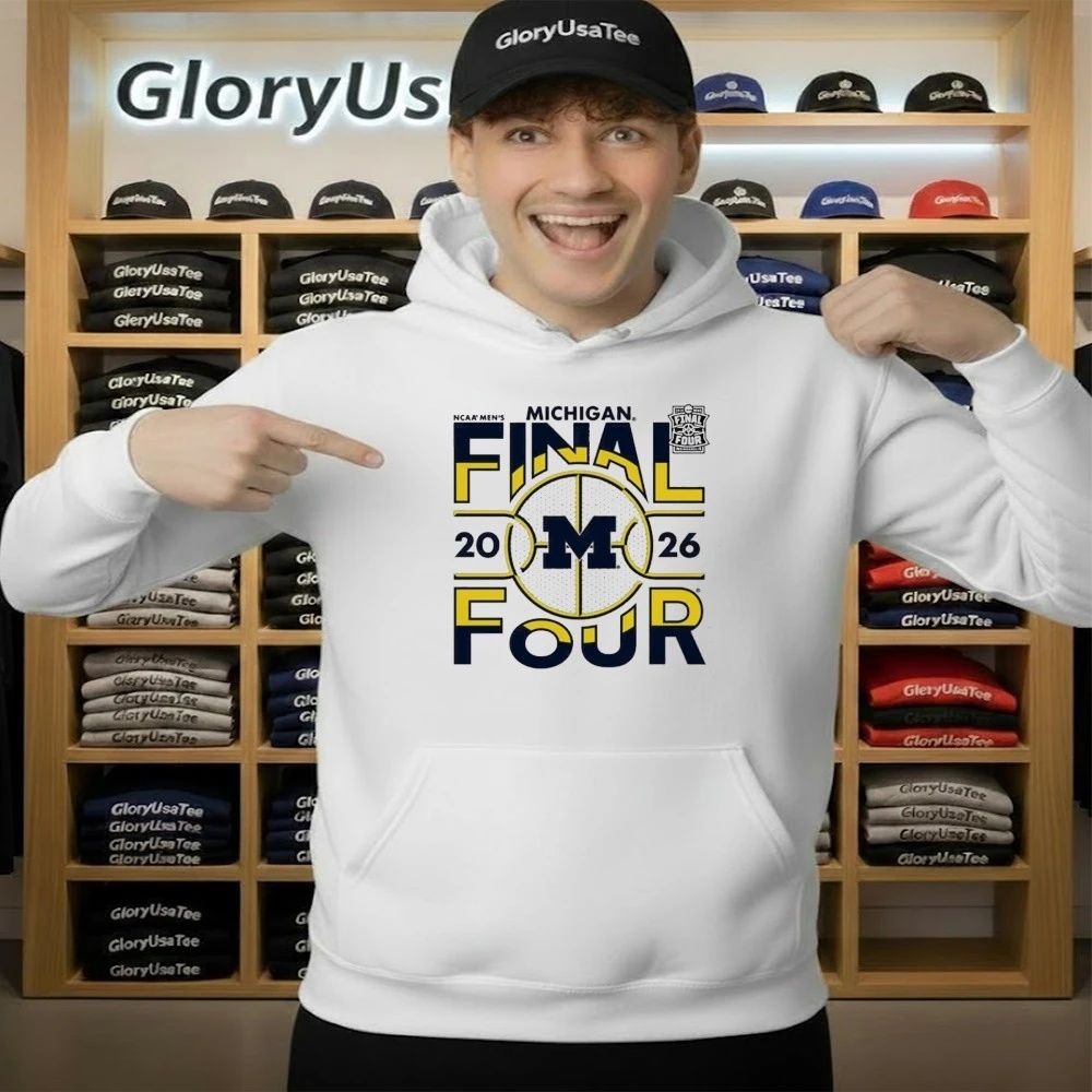 Michigan Wolverines Grey 2026 Men’s Basketball Final Four Bound Shirt