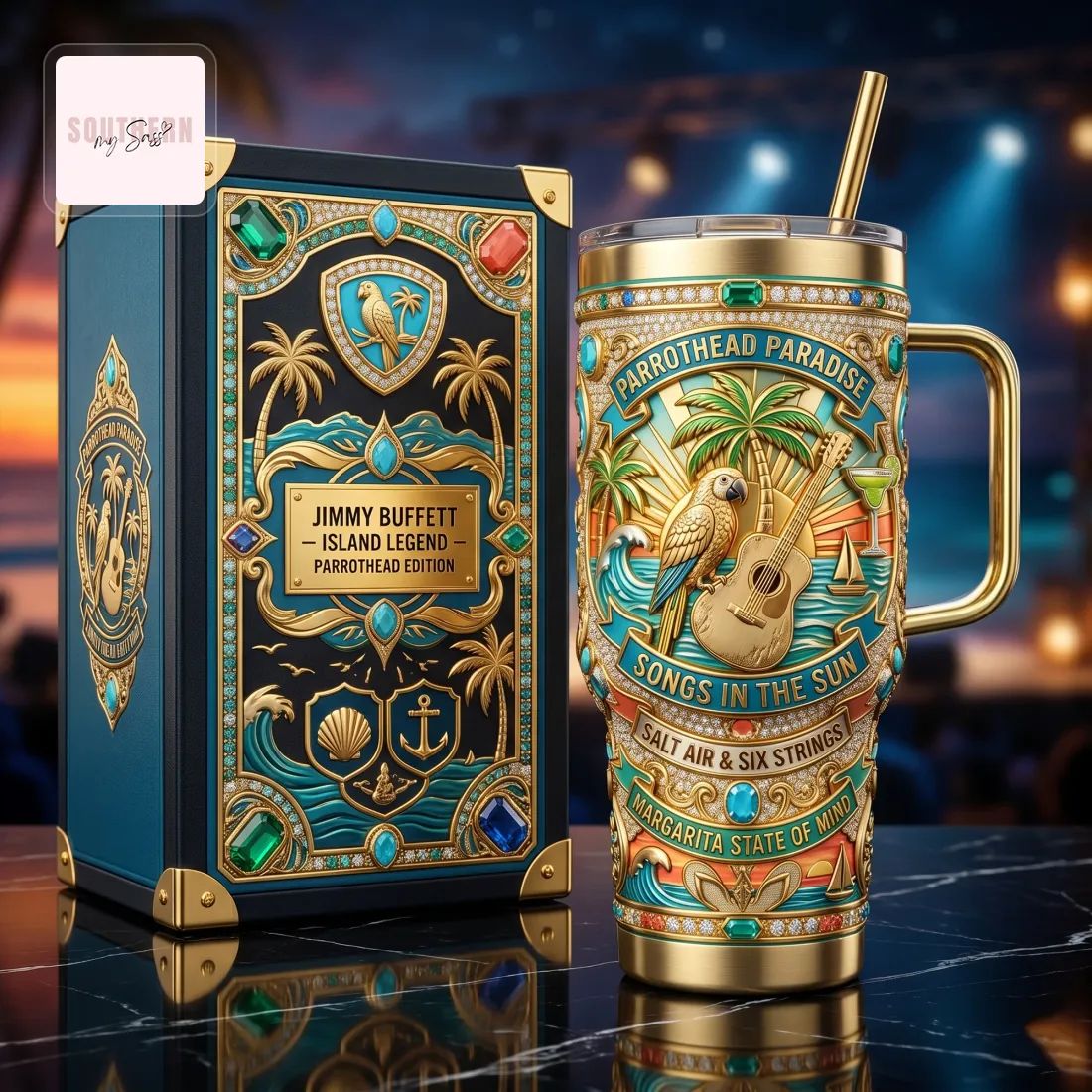 Jimmy Buffett Island Legend Parrothead Edition Luxury 40oz Tumbler With Handle