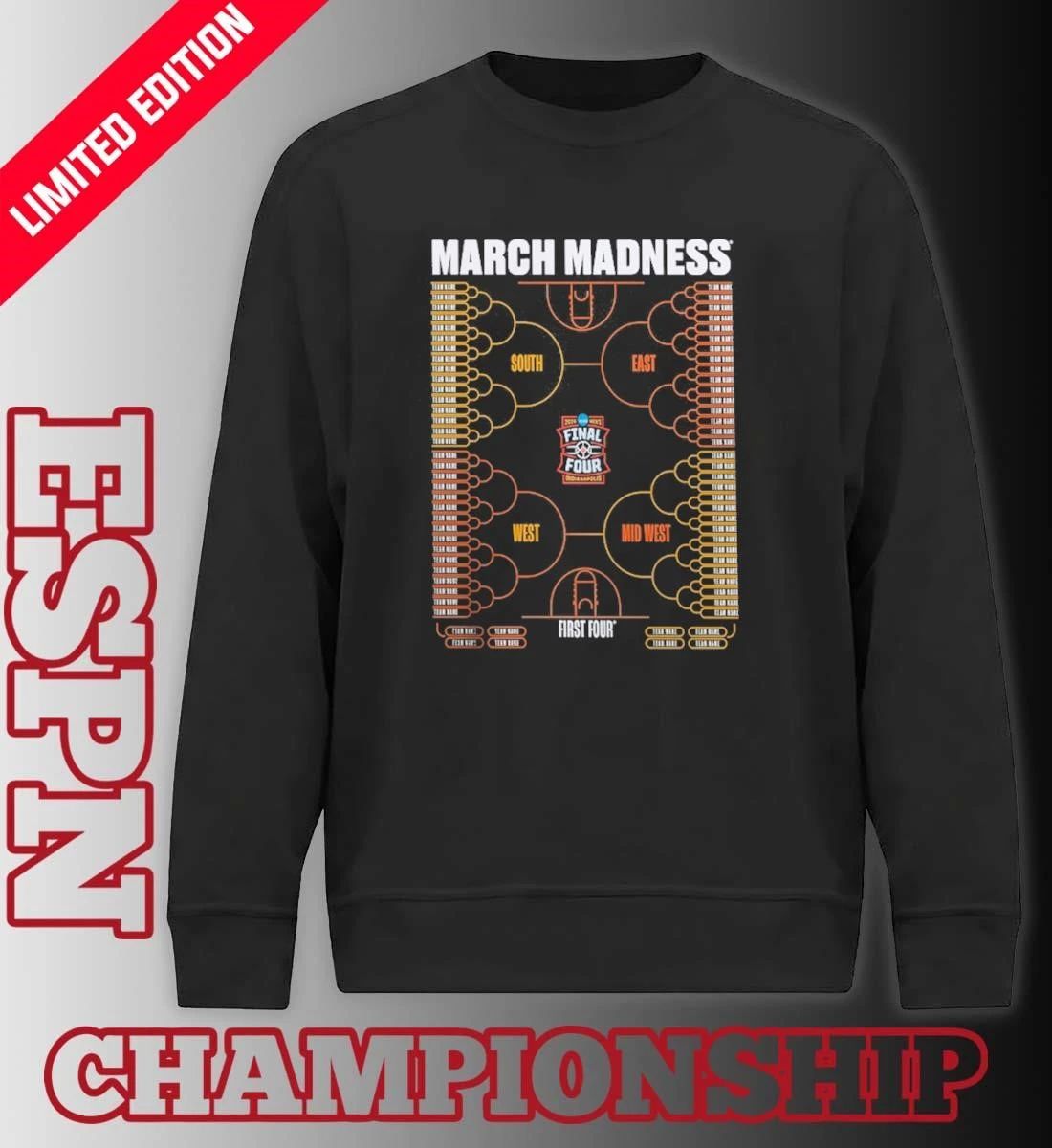 2026 NCAA Men’s Basketball Tournament March Madness Teams Bracket T-Shirt