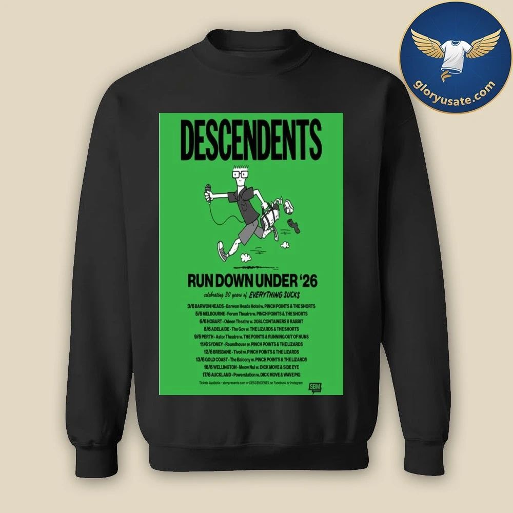 Descendents Run Down Under 2026 Poster Shirt