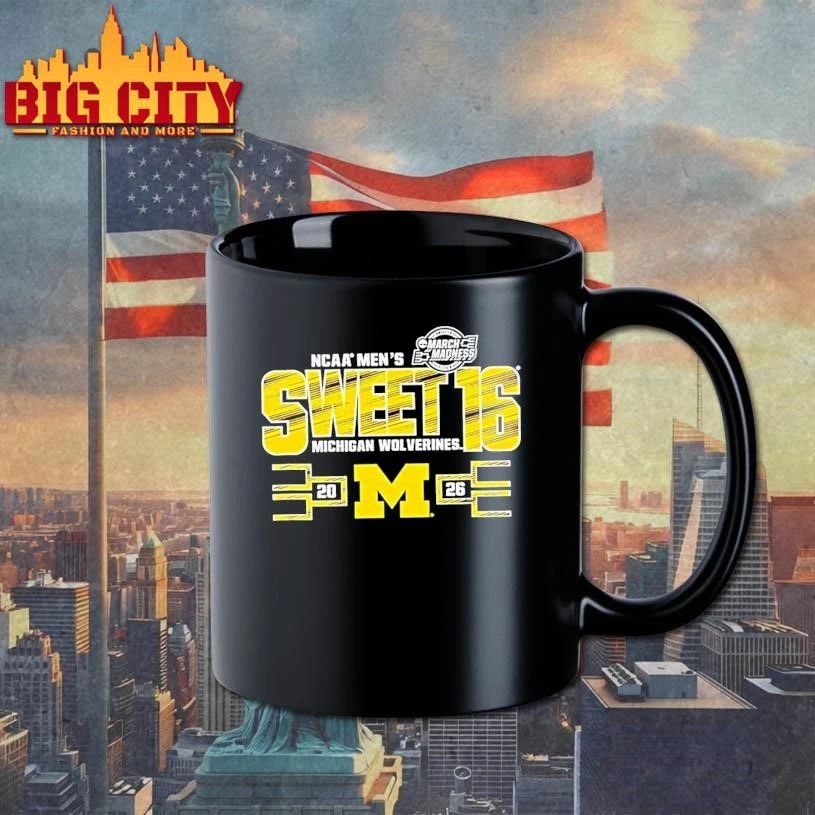 Michigan Wolverines Sweet 16 2026 Mens March Madness College Shirt