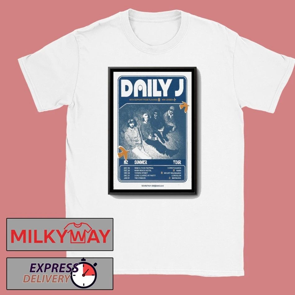 Daily J NZ Summer Tour 2025-2026 Poster shirt