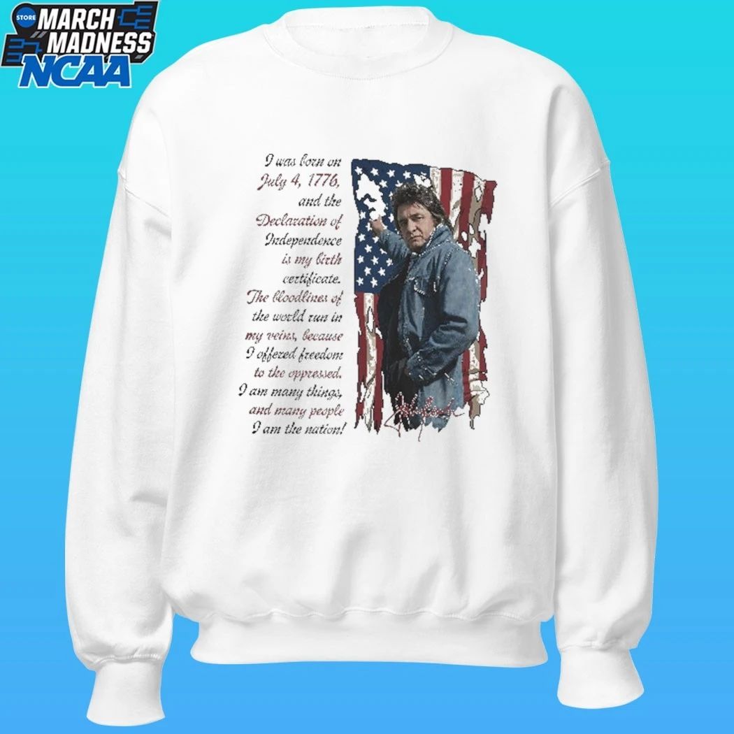 I Am The Nation Since 1776 Johnny Cash Ragged Old Flag Shirt