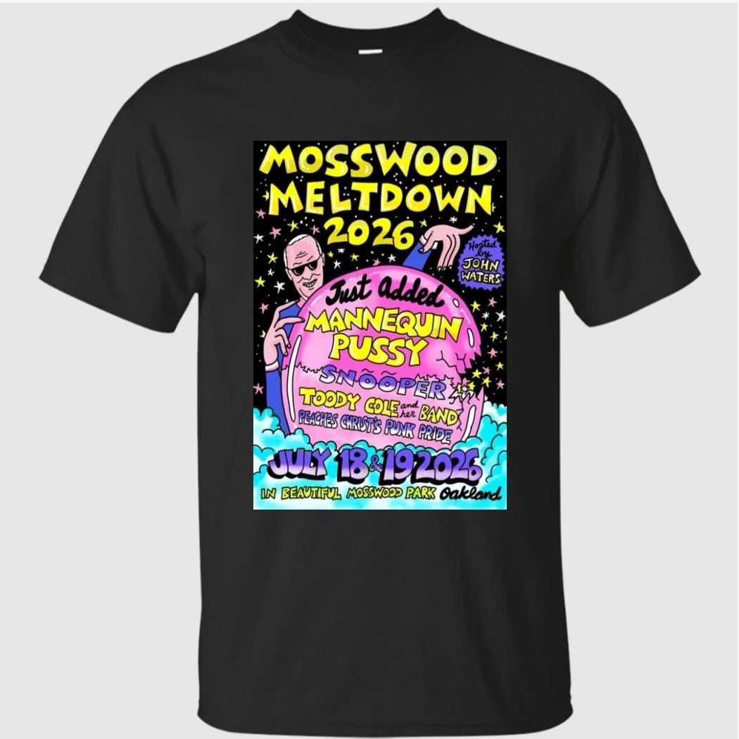Mosswood Meltdown July 18-19 2026 in Mosswood Park, Oakland, CA Concert Poster Shirt