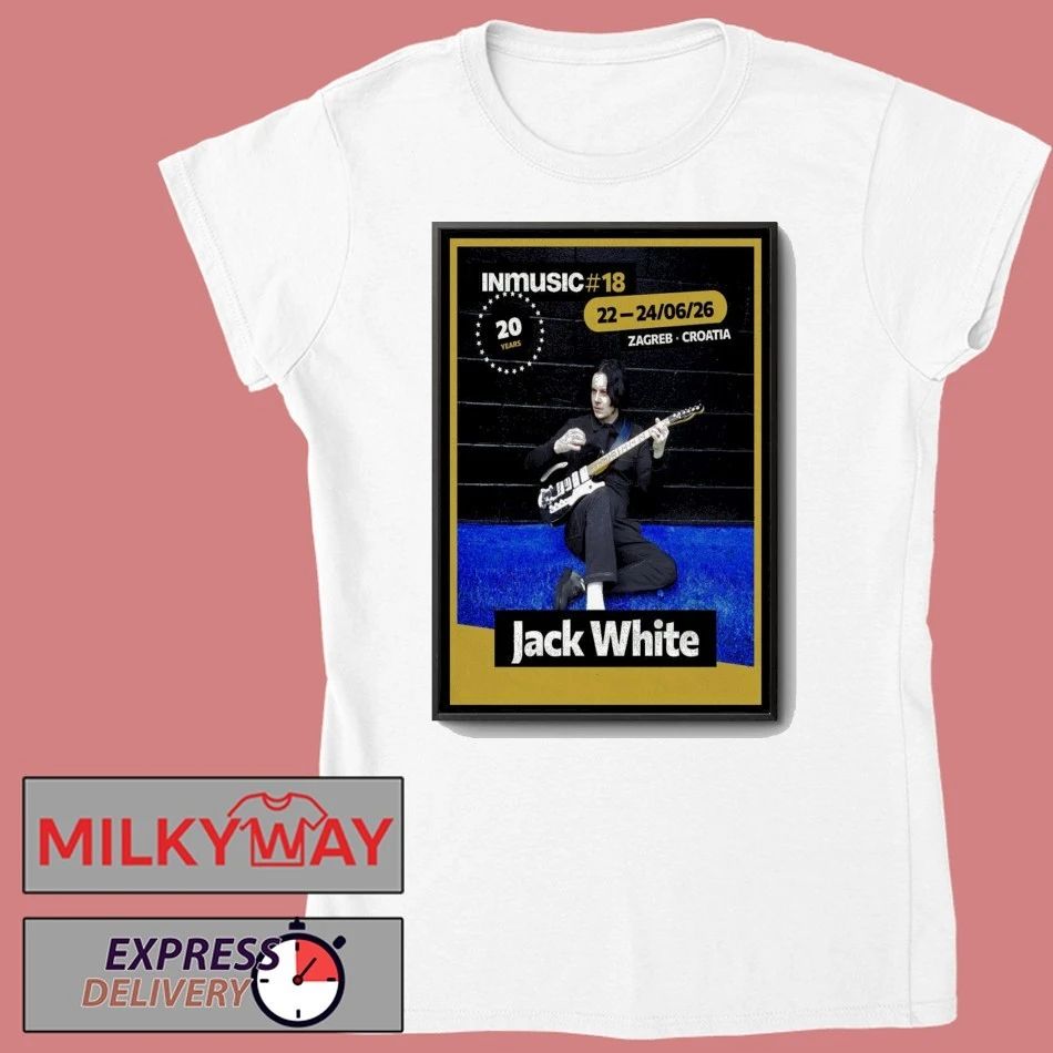 Jack White Zagreb Croatia June 22 24 2026 Poster shirt