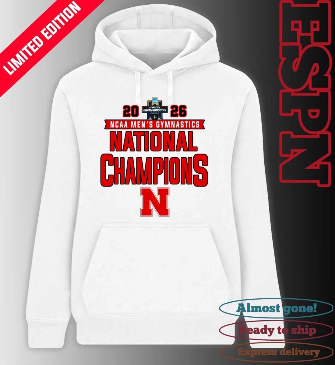 Nebraska Cornhuskers 2026 NCAA Men’s Gymnastics National Champions Shirt