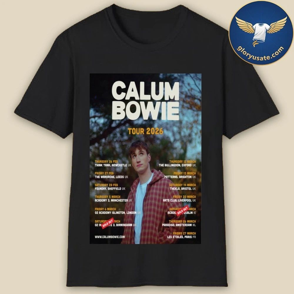 Calum Bowie Tour 2026 Poster Shirt