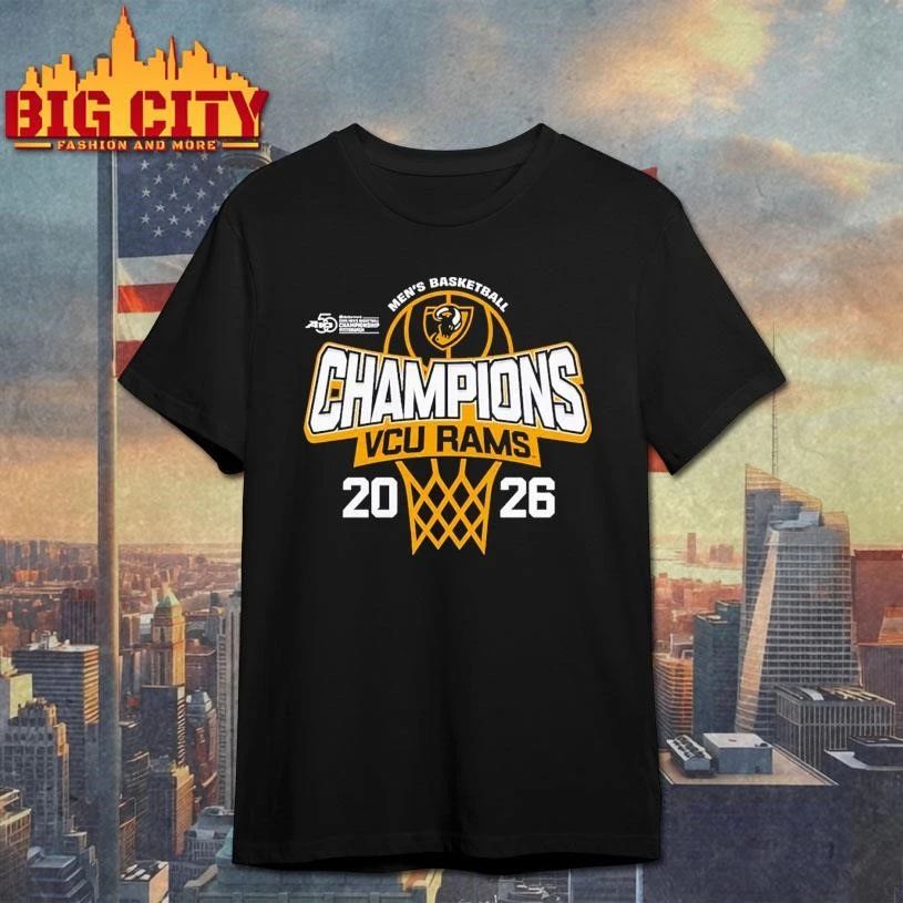 VCU Rams Men’s Basketball 2026 Atlantic 10 Tournament Champions Locker Room Shirt