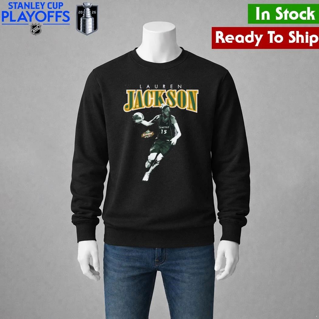 Lauren Jackson Seattle Storm Mitchell & Ness Court Origins Player BoyfriendUp Shirt