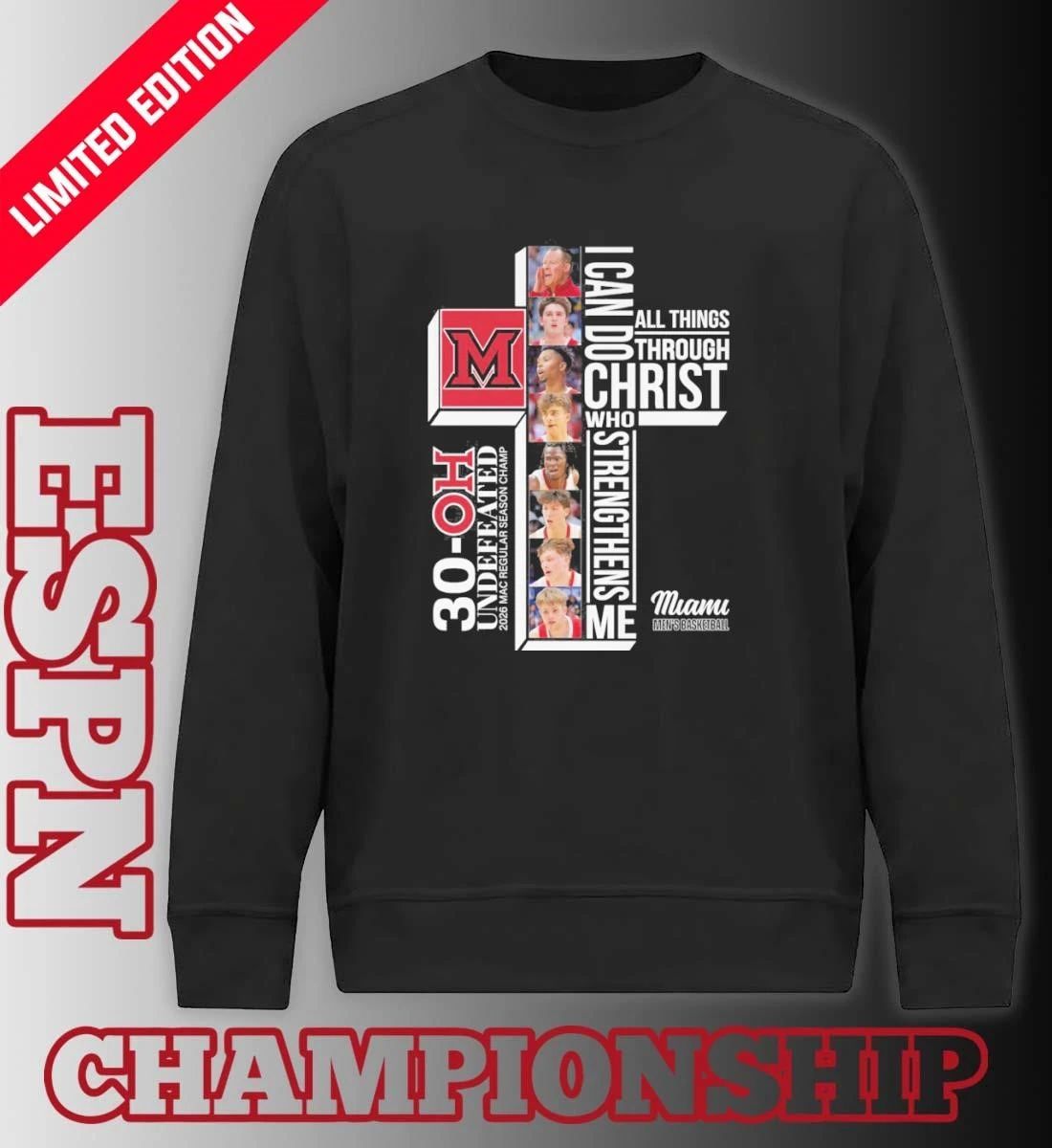 Miami Redhawks Basketball I Can Do All Things Through Christ Who Strengthens Me Shirt