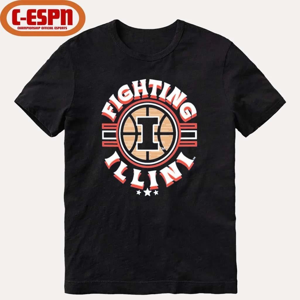 Illinois Fighting Illini Basketball Court Ball Shirt