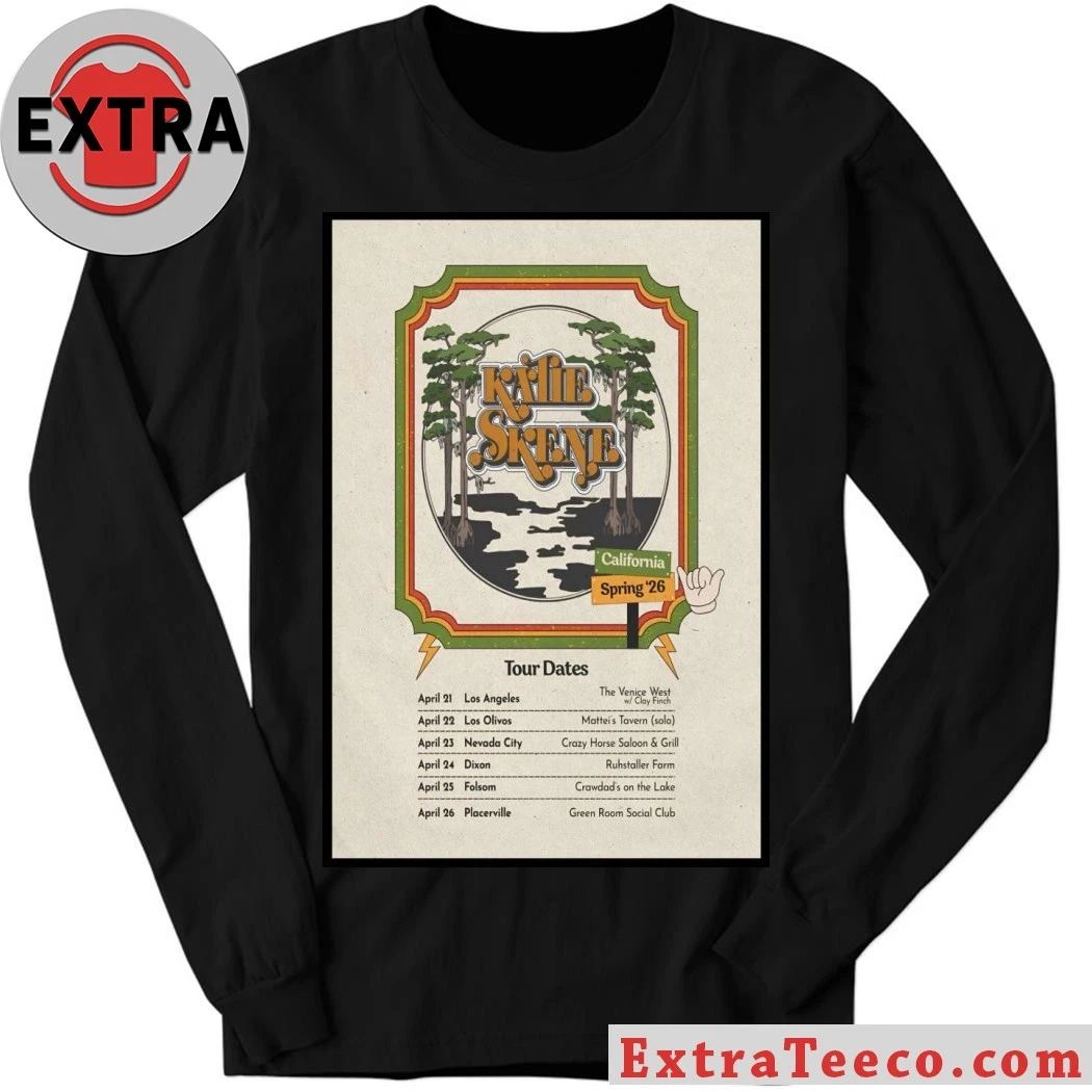 Kalie Skene Spring California 2026 Tour Poster Shirt