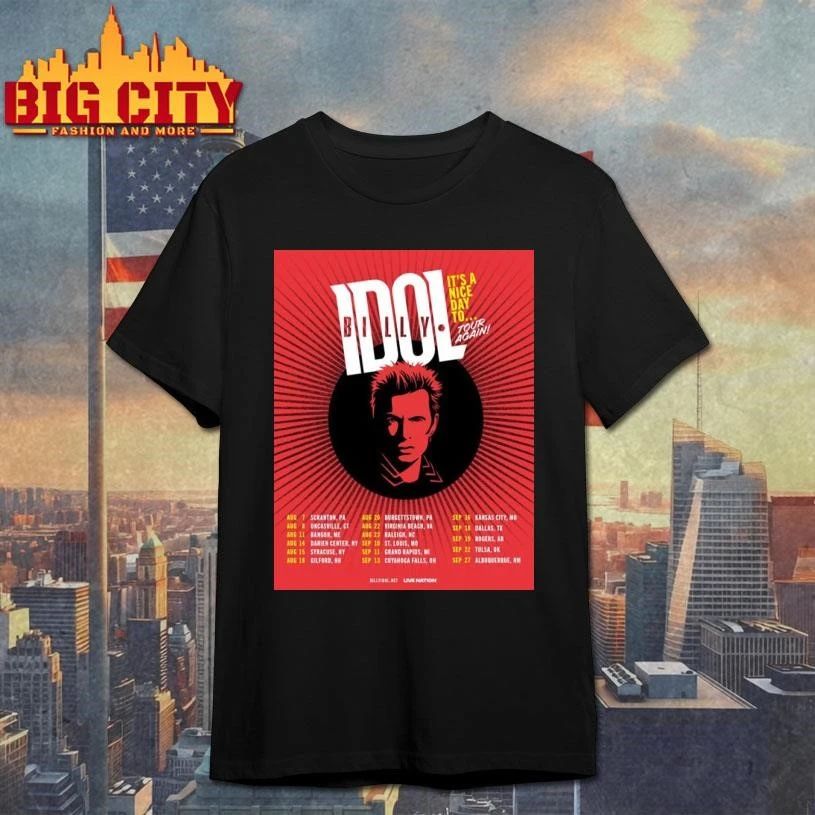 Billy Idol It’s A Nice Day To Tour Again 2026 North America Schedule Tour Dates Poster Shirt