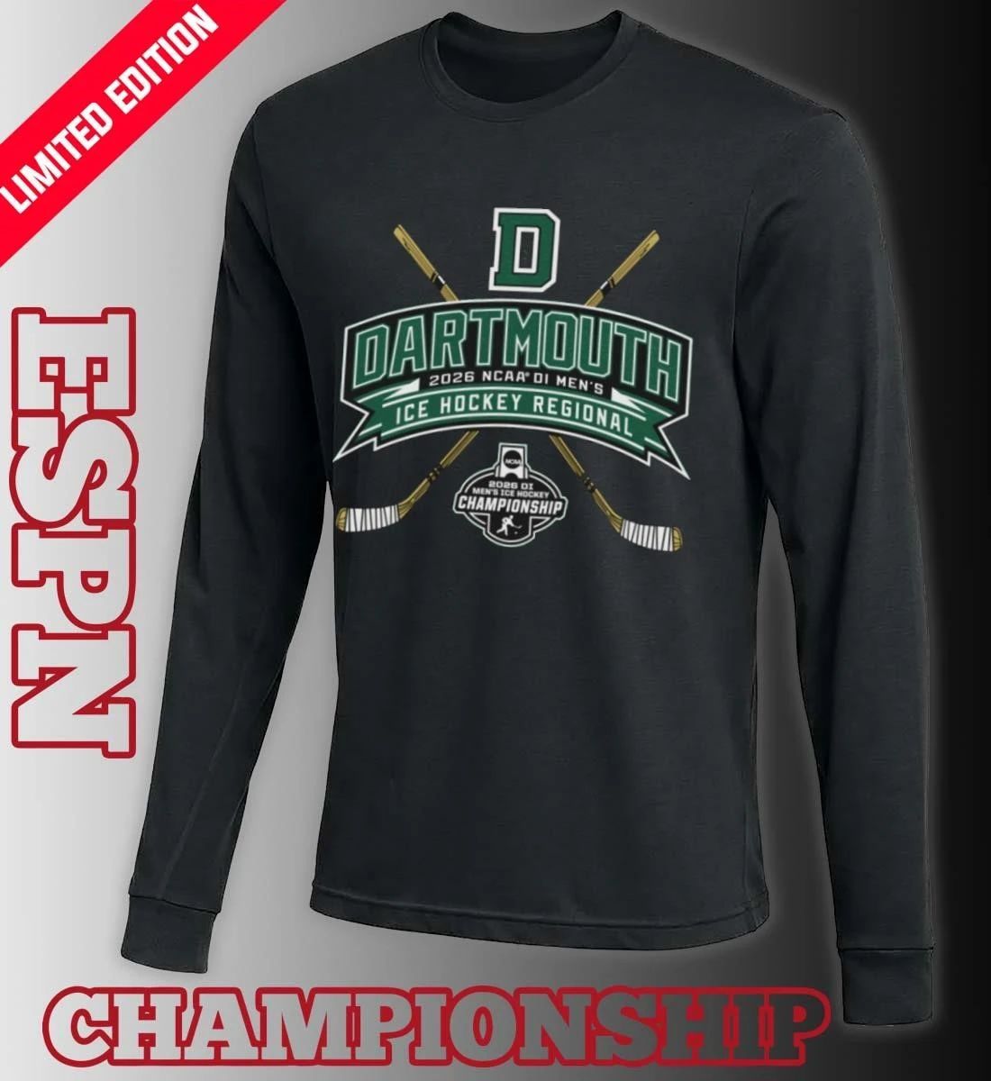 Dartmouth Big Green 2026 NCAA DI Men’s Ice Hockey Regionals T-Shirt
