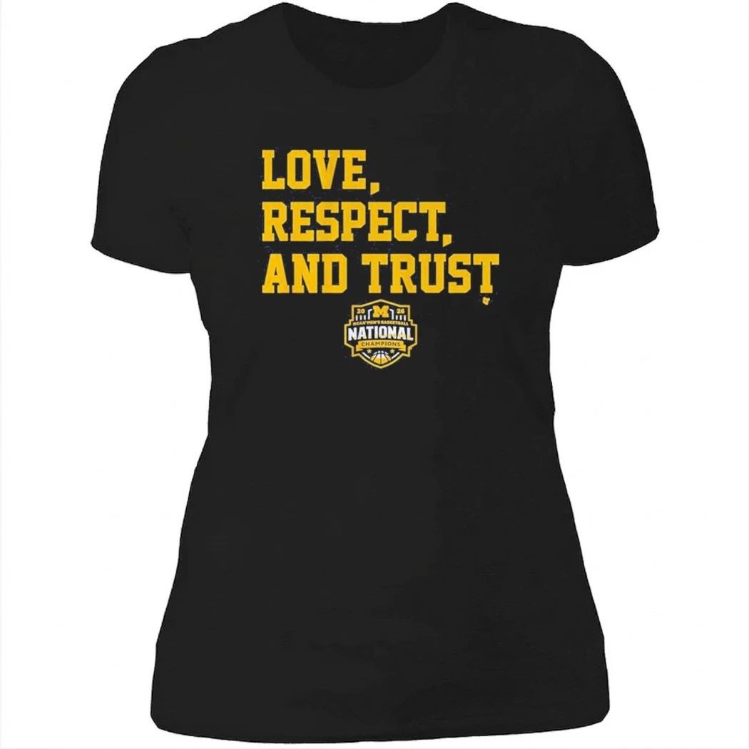 Michigan Wolverines MBB 2026 National Champions Love, Respect, and Trust Shirt