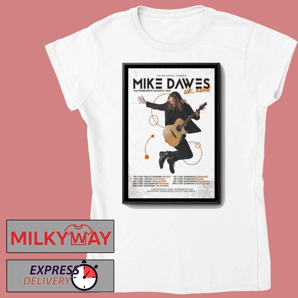Mike Dawes The Progressive Acoustic New Tour American 2026 Poster shirt