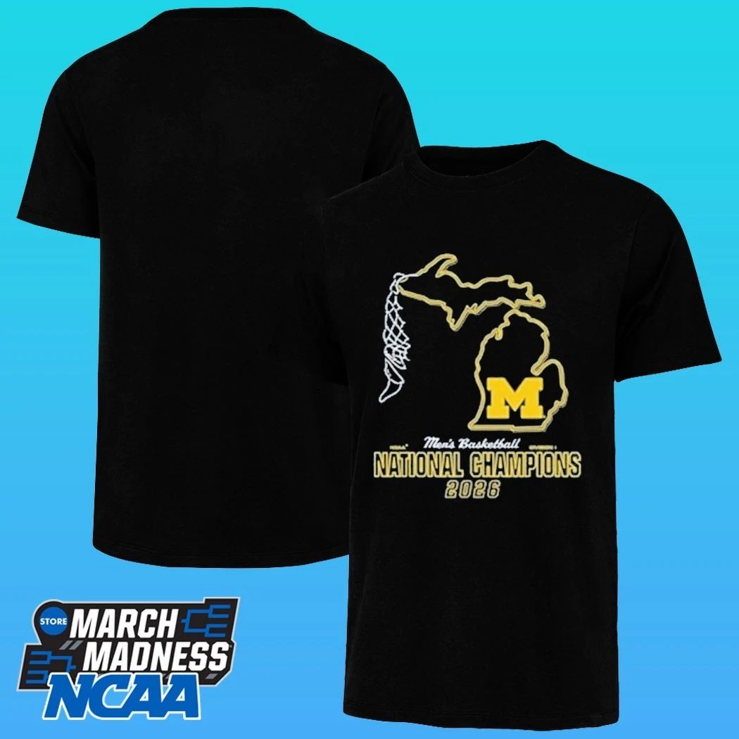 Michigan Wolverines Youth Mbb National Champs 2026 Net Shirt
