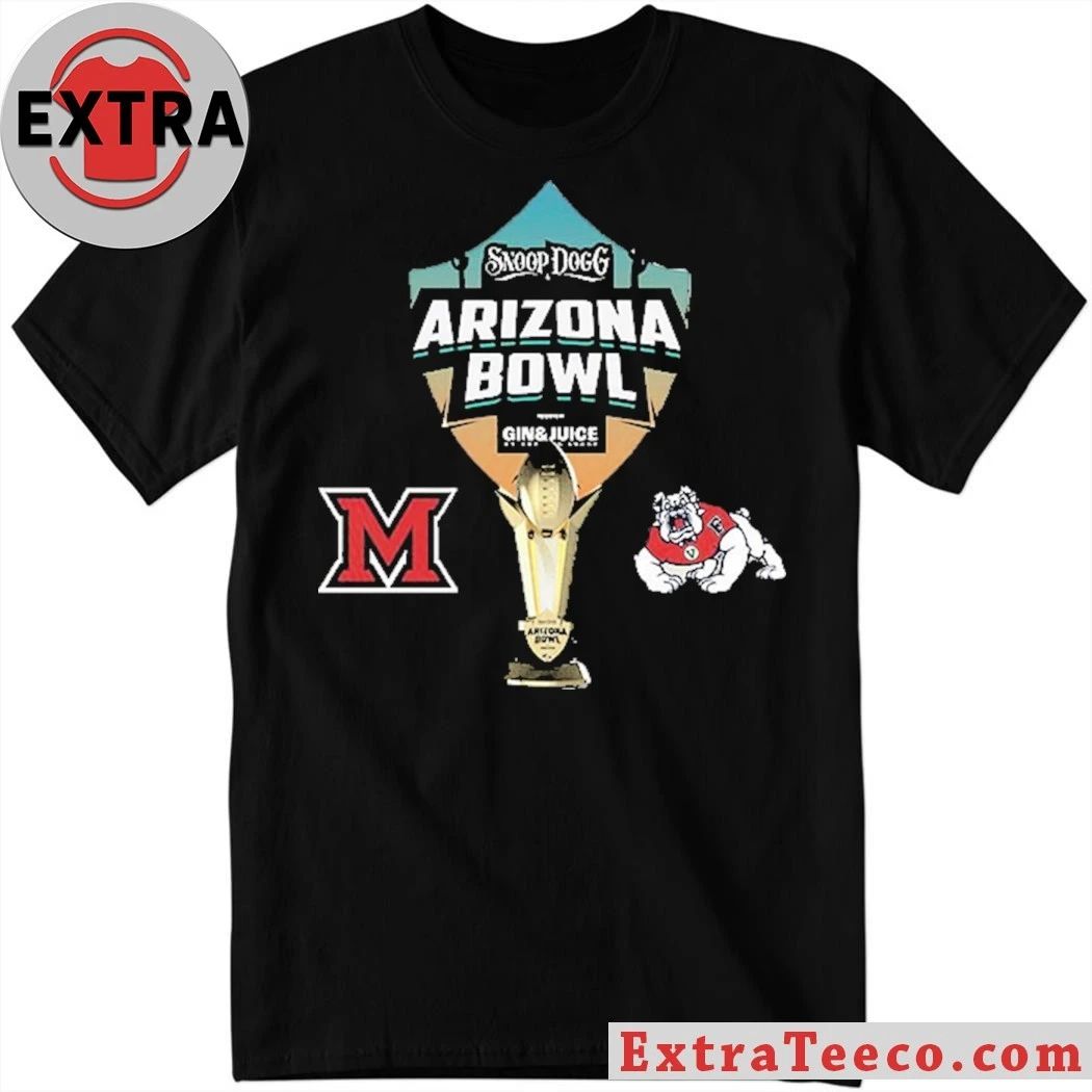 The Snoop Dogg Arizona Bowl By Gin & Juice Miami RedHawks Versus Fresno State Bulldogs Bowl Season College Football 2025 2026 Logo Shirt